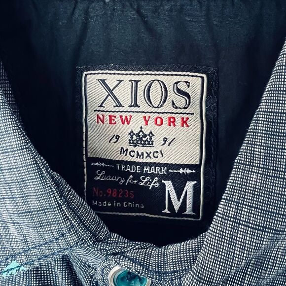XIOS NY Men’s Size Medium Casual Shirt  Short Sleeve - Picture 7 of 10
